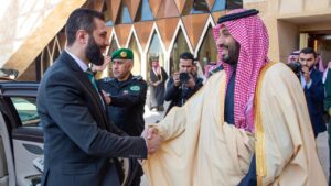 بشیر الاسد اور محمد بن سلمان کی مصافحہ