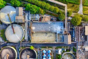 Evoqua Water Technologies LLC industrial water purification plant with advanced filtration systems.